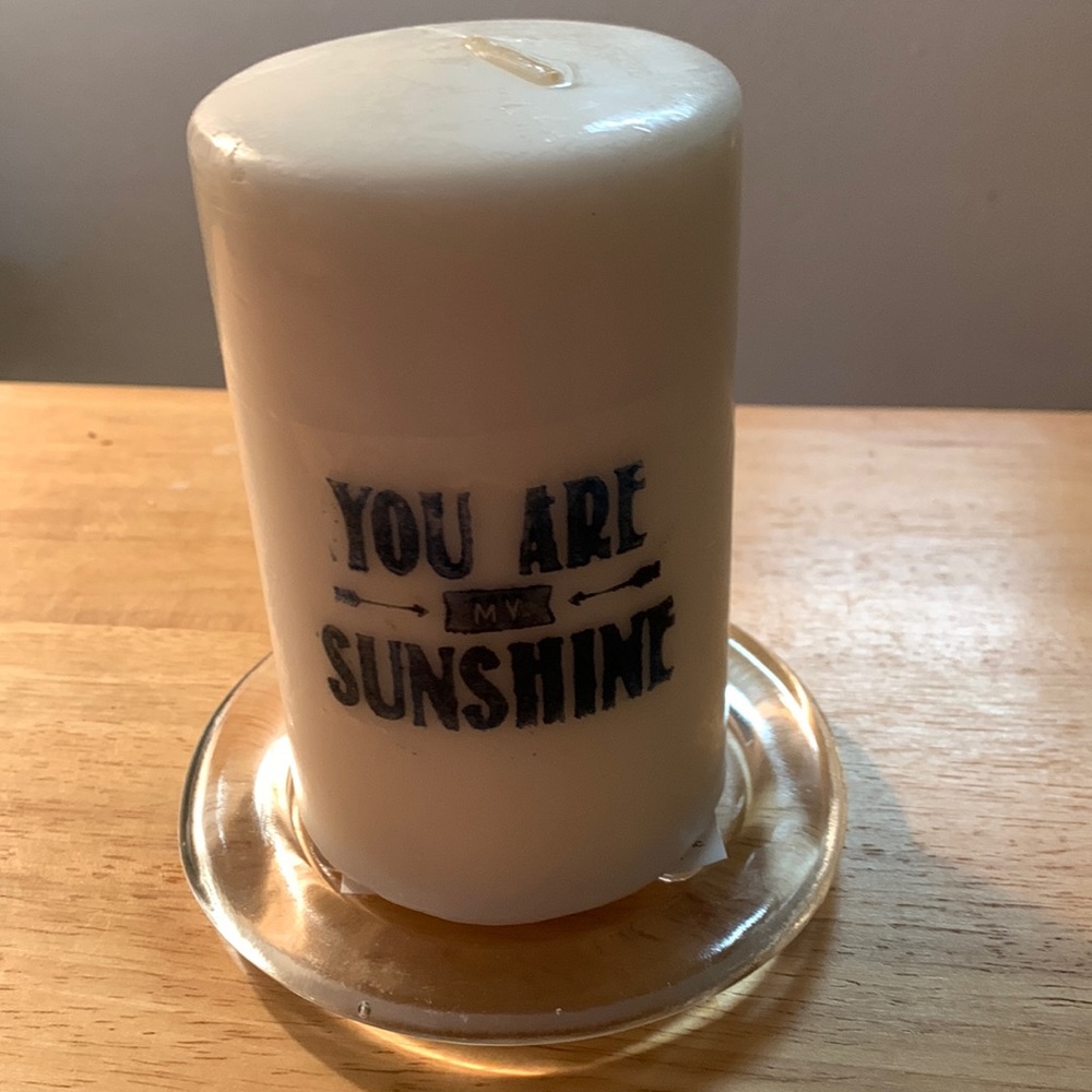 Unscented pillar candle